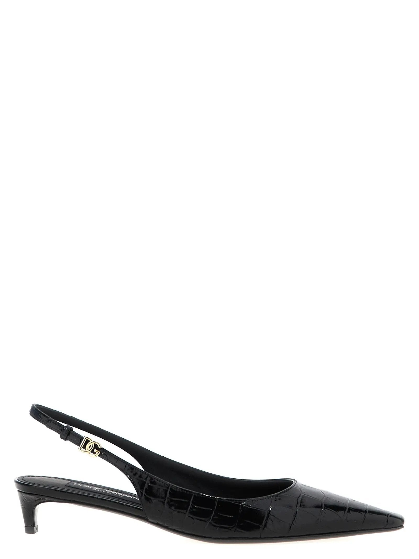 Escarpins Dolce &amp; Gabbana en cuir de veau noir à talon moyen