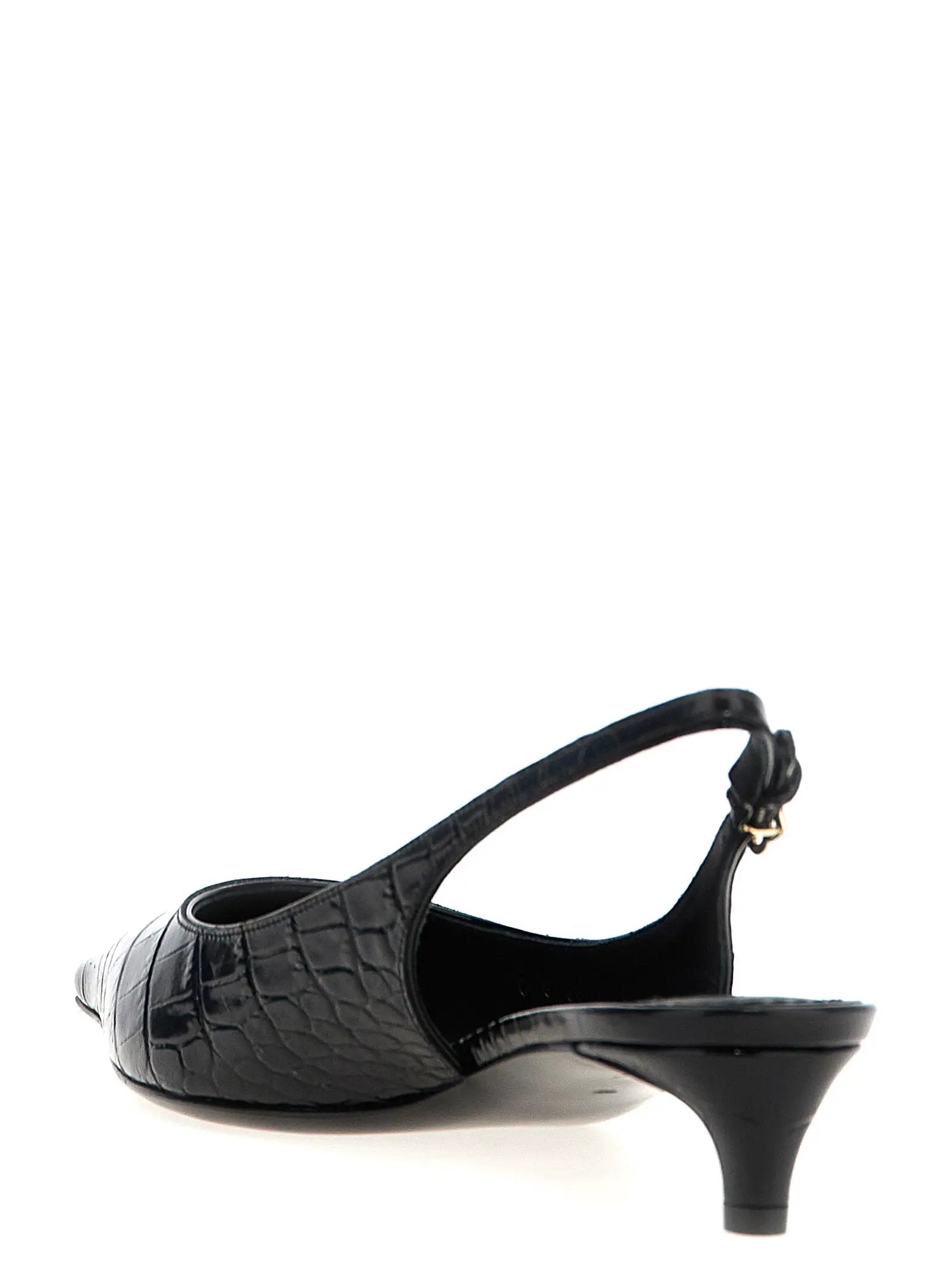 Escarpins Dolce &amp; Gabbana en cuir de veau noir à talon moyen