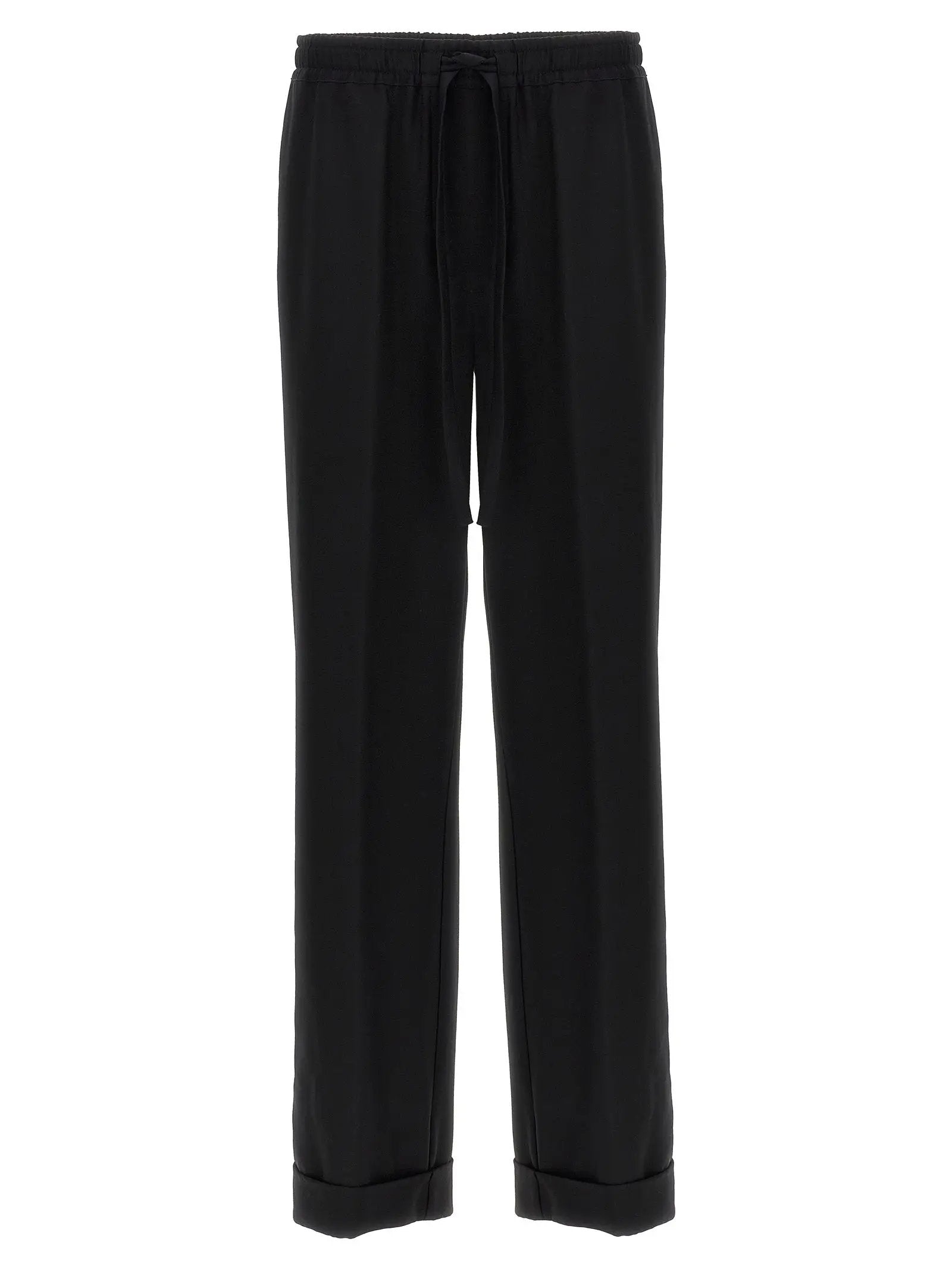 Dolce & Gabbana Black Virgin Wool Casual Pants