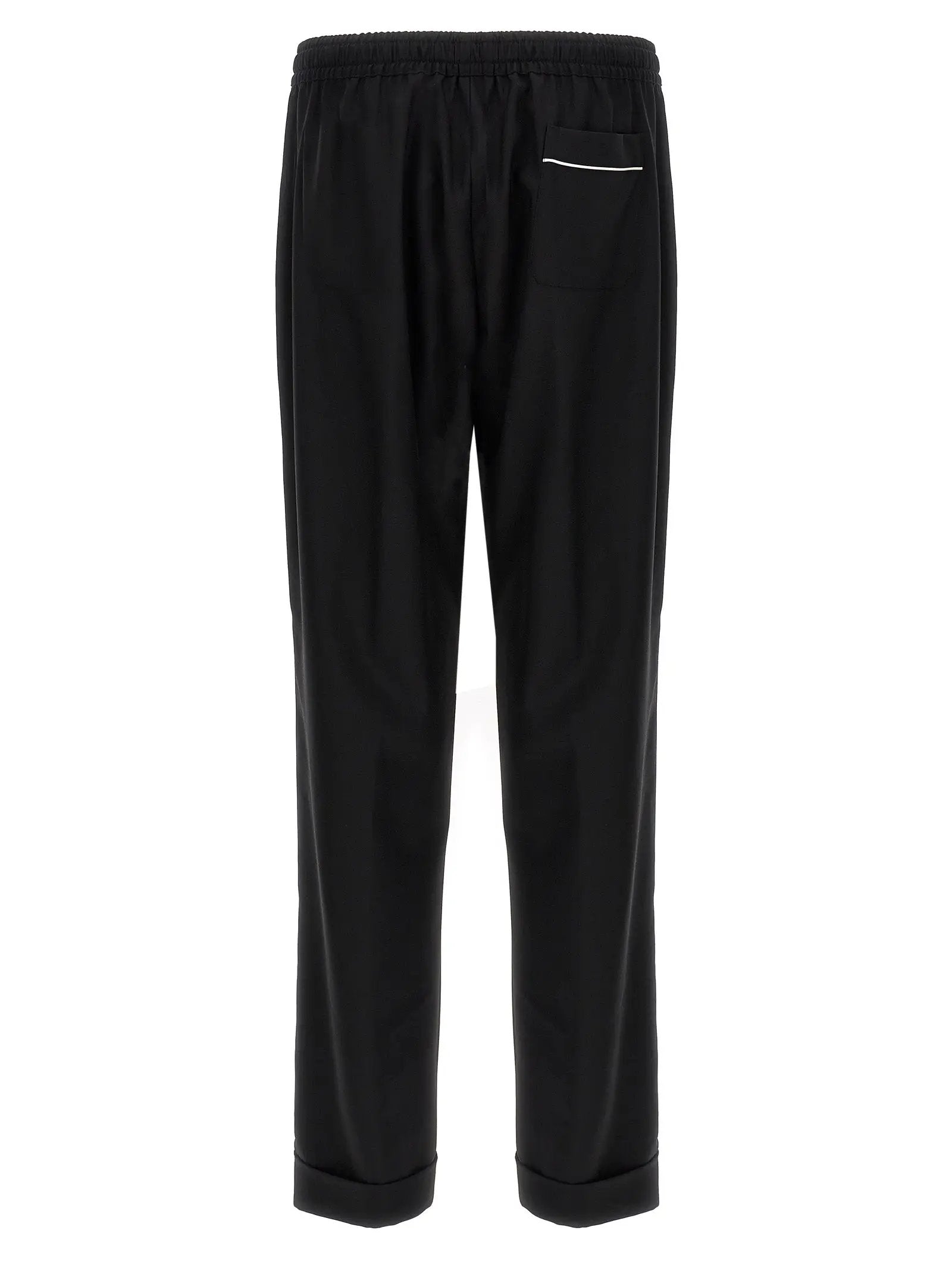 Dolce & Gabbana Black Virgin Wool Casual Pants