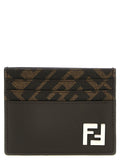 Fendi Brown Calf Leather Bos Taurus Cardholder