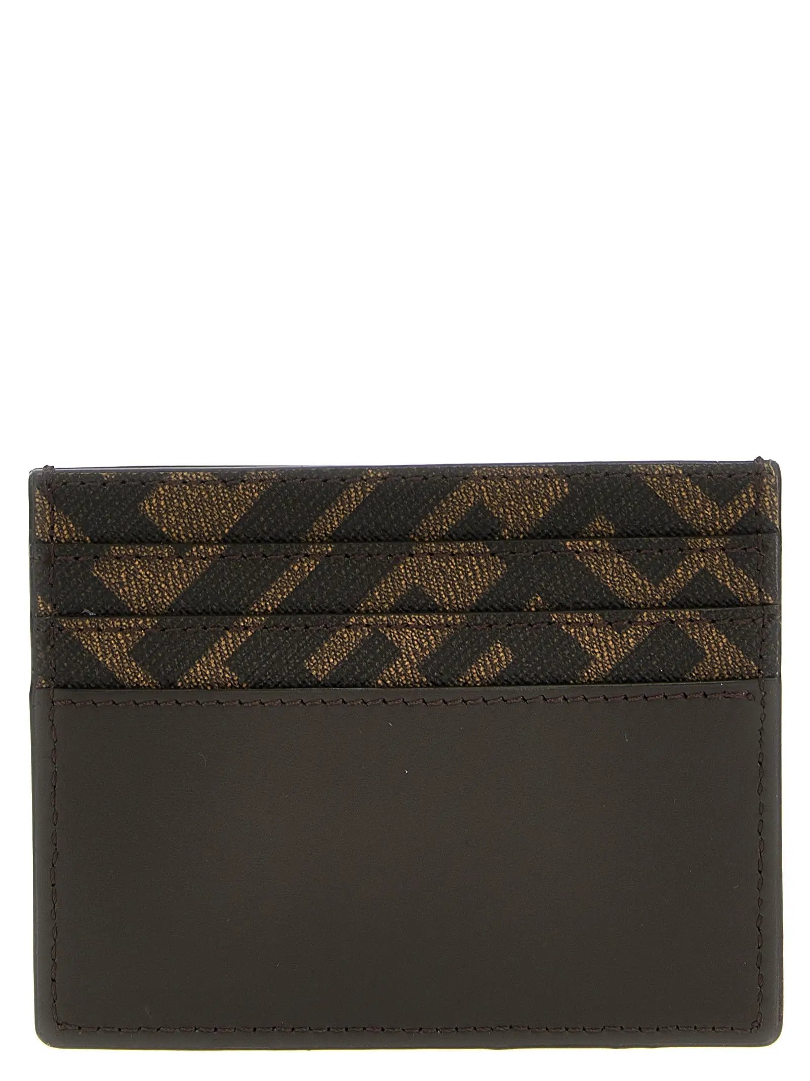 Fendi Brown Calf Leather Bos Taurus Cardholder