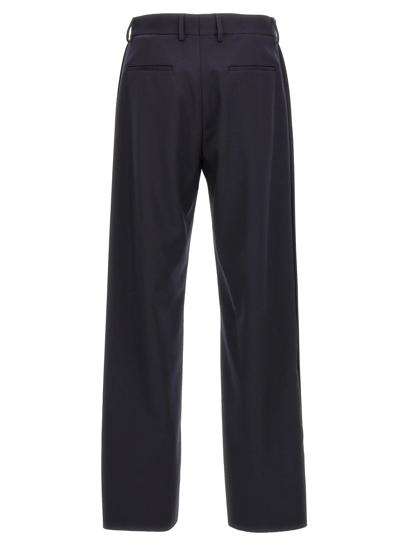 Fendi Blue Polyester Casual Pants