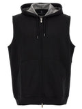 Brunello Cucinelli Black Cotton Sleeveless Jacket