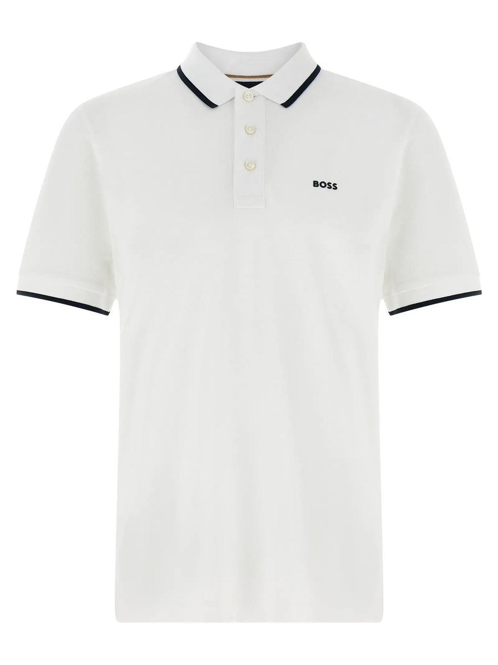 Hugo Boss White Cotton Polo Shirt