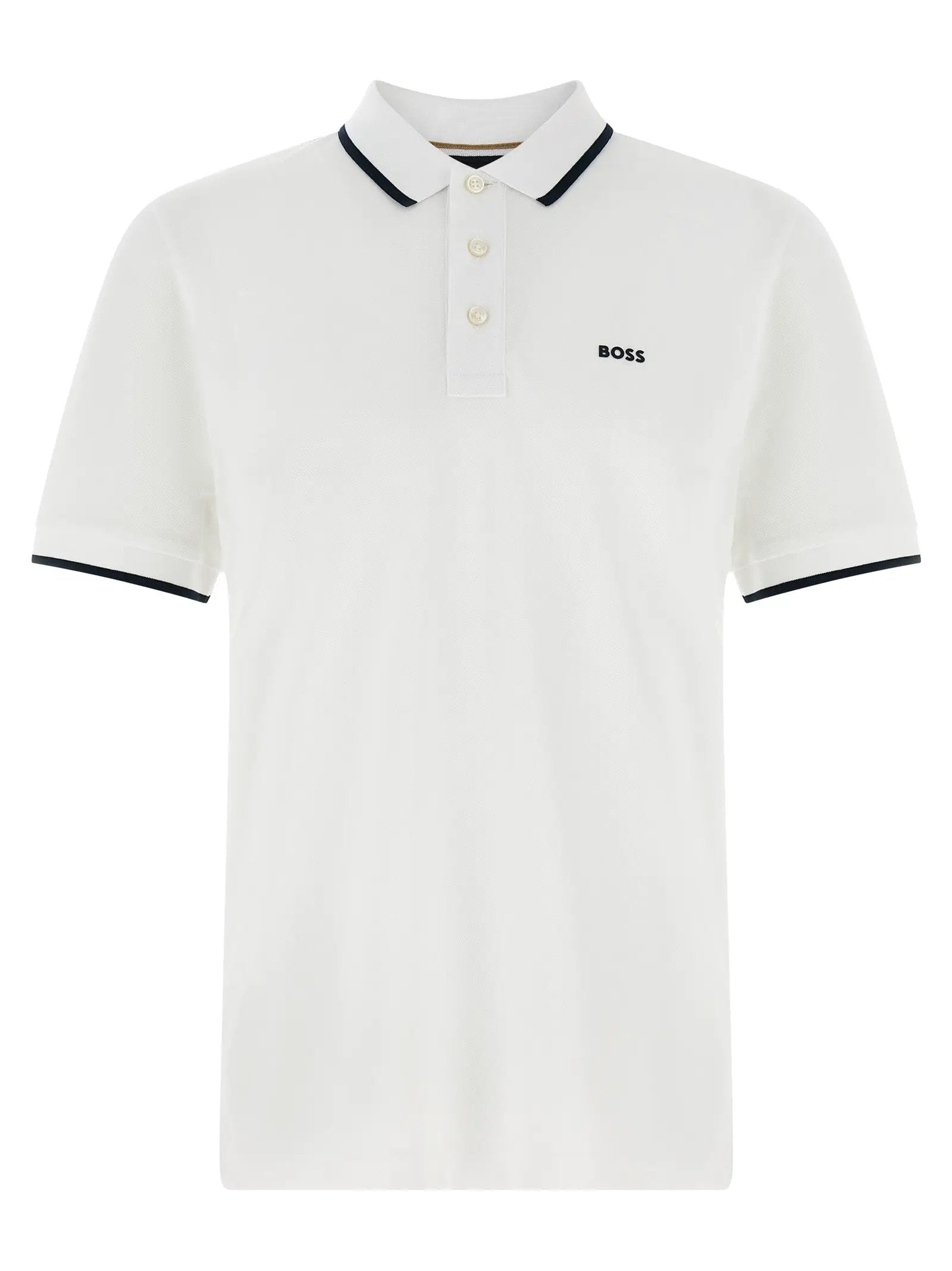Hugo Boss White Cotton Polo Shirt