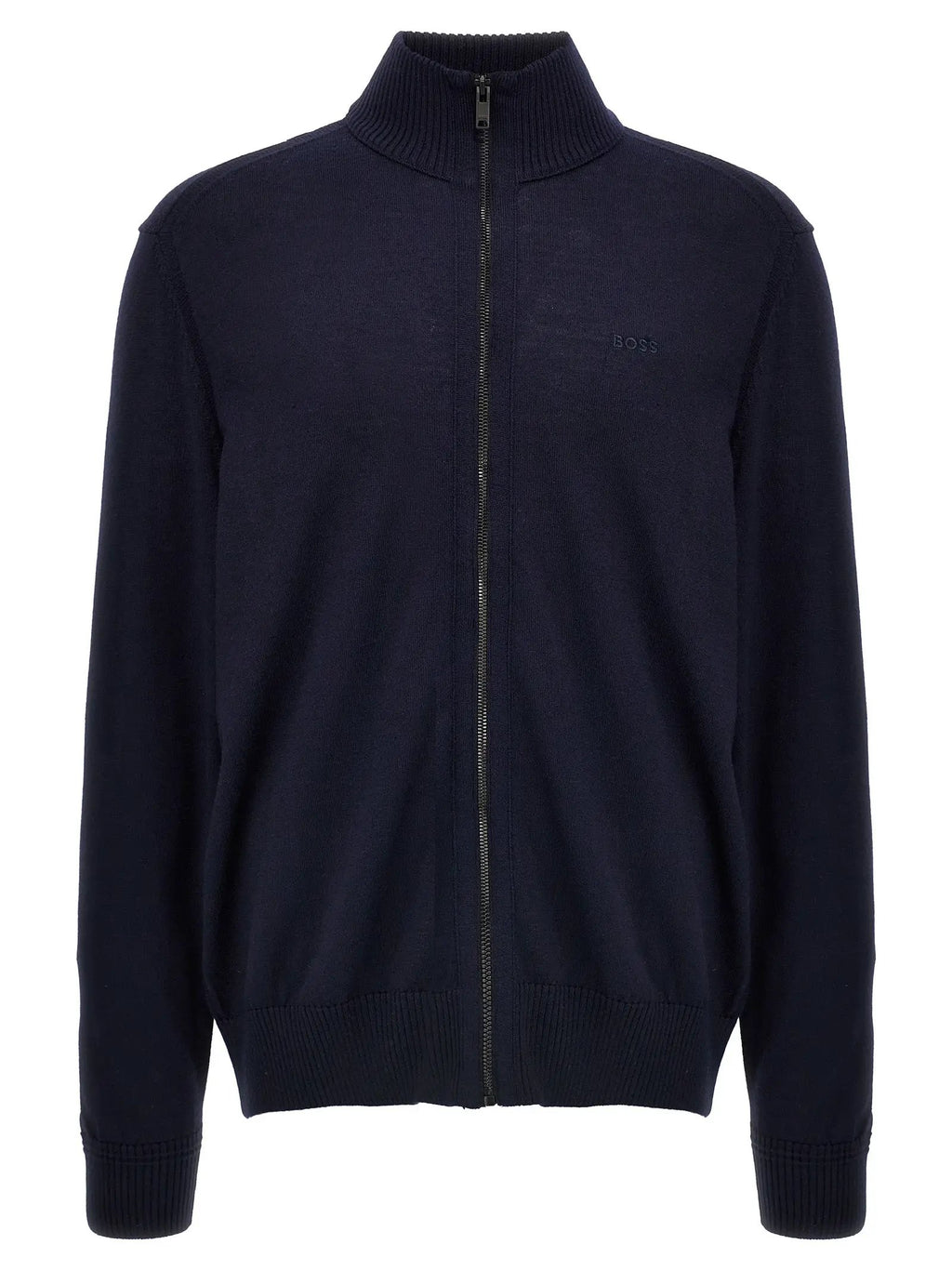 Hugo Boss Blue Wool Cardigan