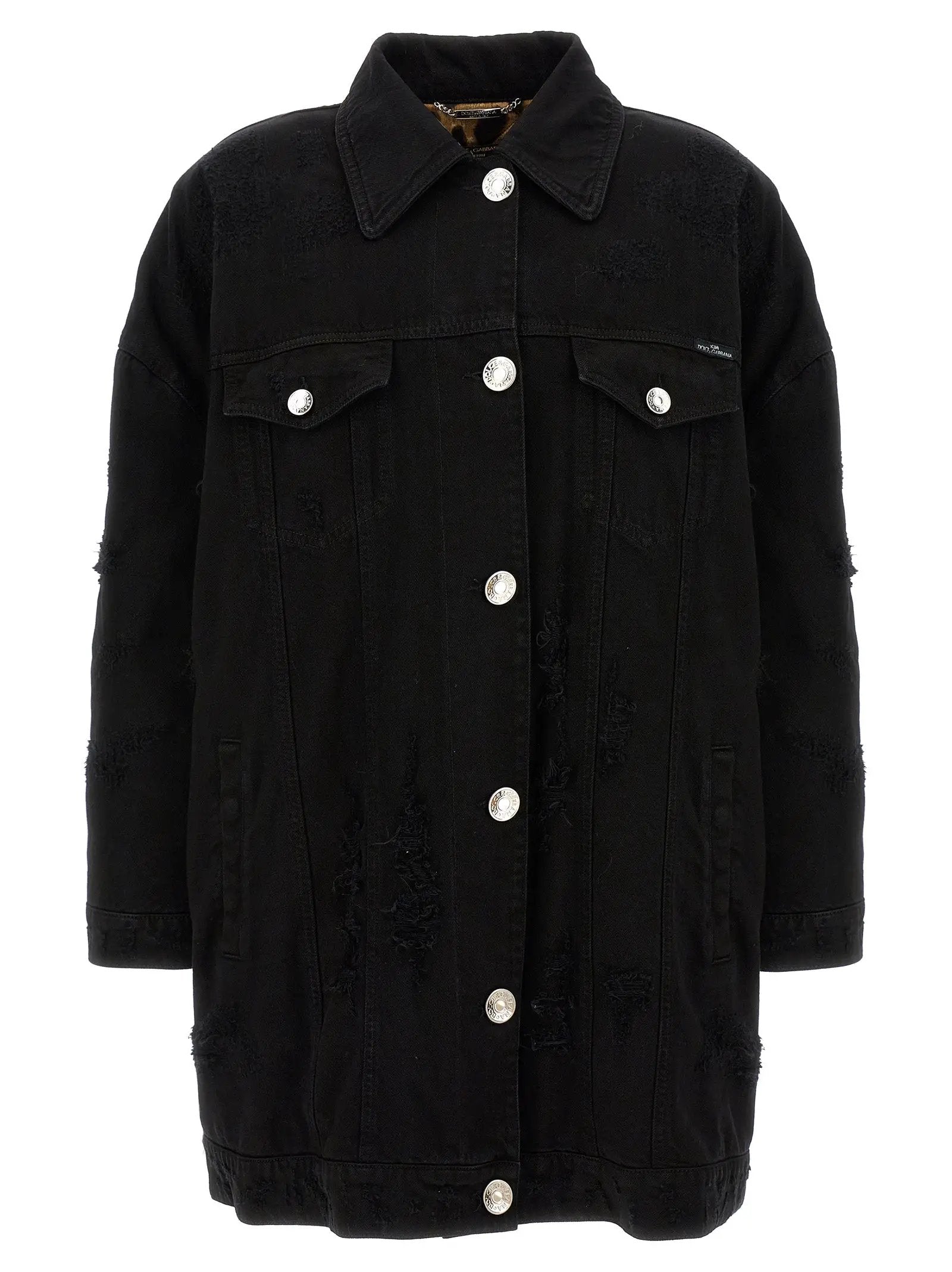 Dolce & Gabbana Black Cotton Denim Jacket
