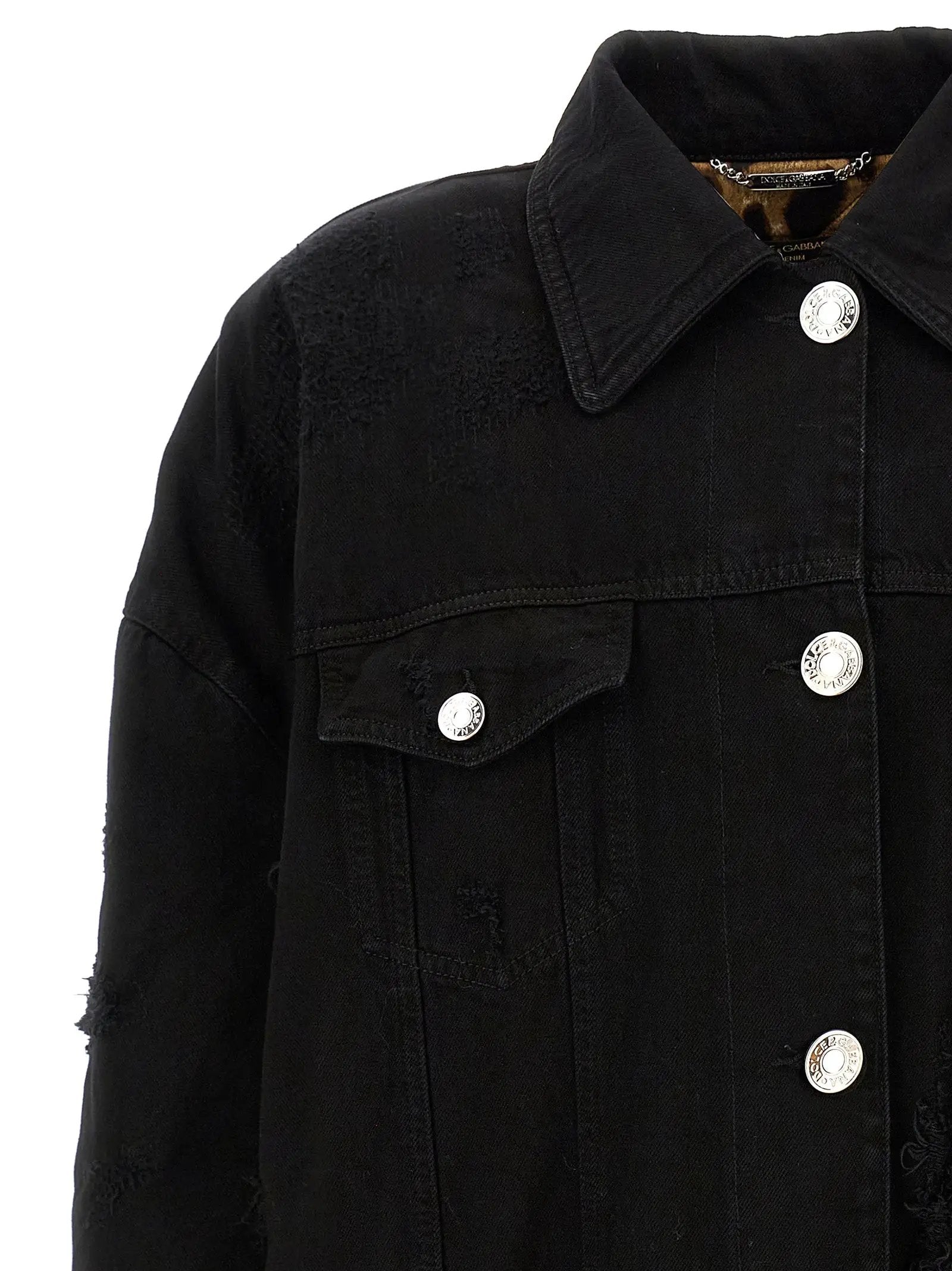Dolce & Gabbana Black Cotton Denim Jacket