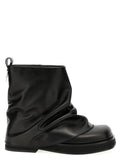 The Attico Black Calfskin Ankle Boots