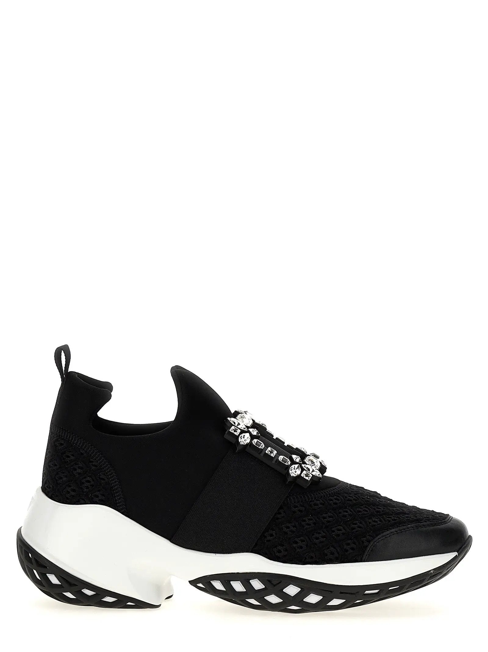 Roger Vivier Black Polyester Athletic Sneakers