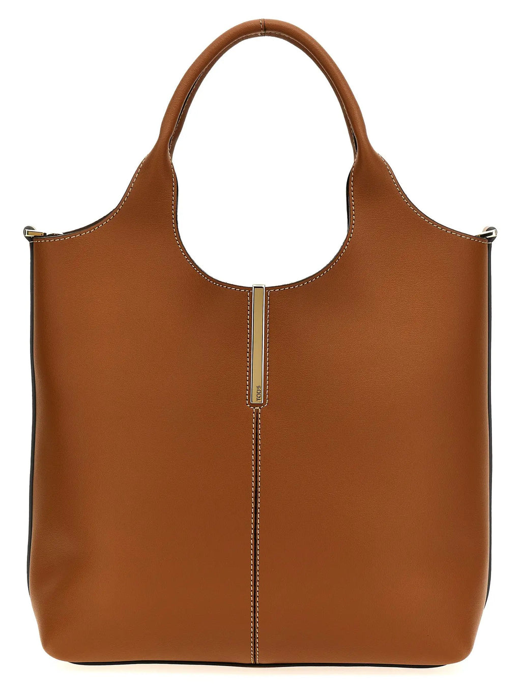 Tod's Brown Calfskin Tote Bag