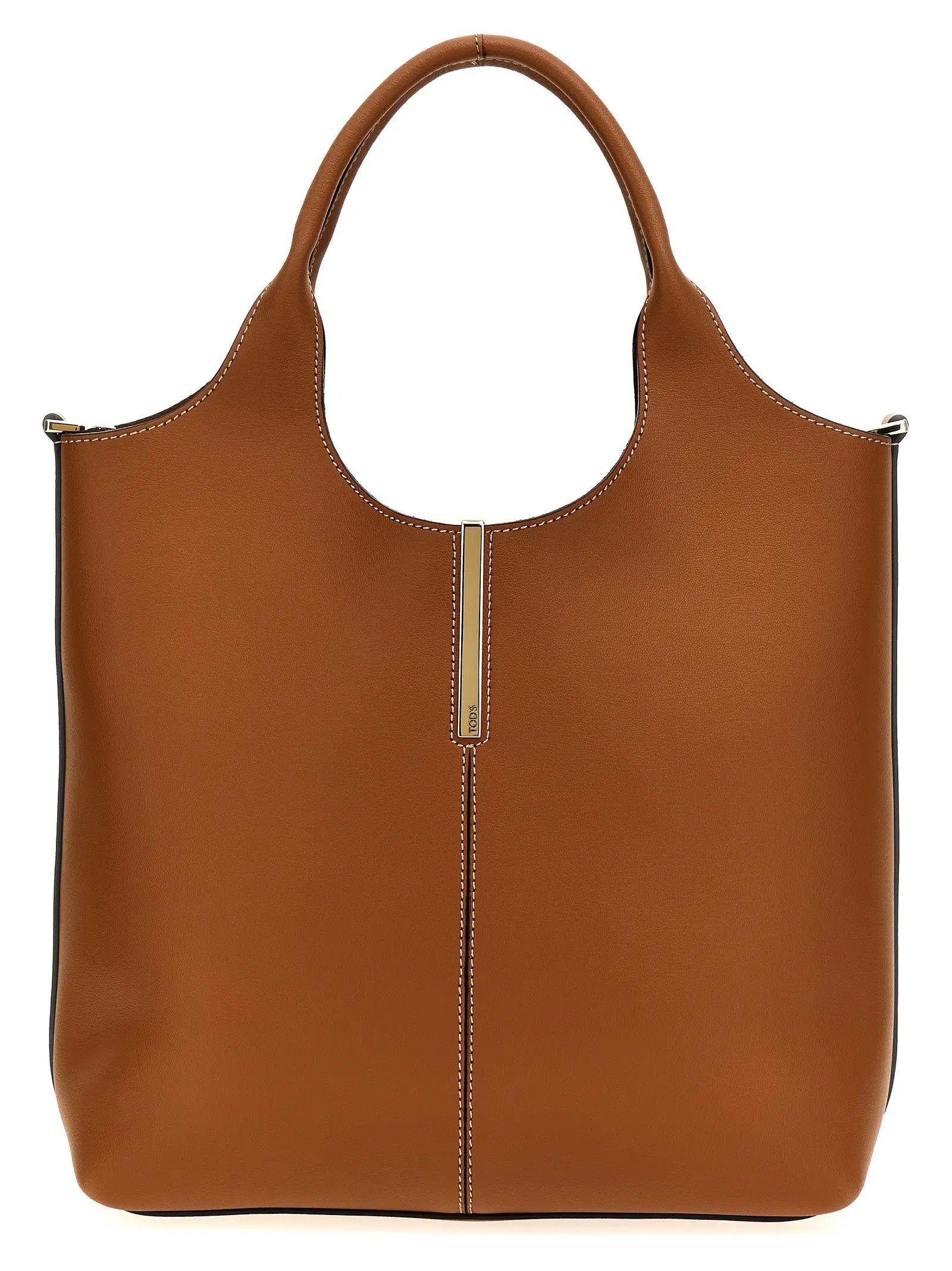 Tod's Brown Calfskin Tote Bag