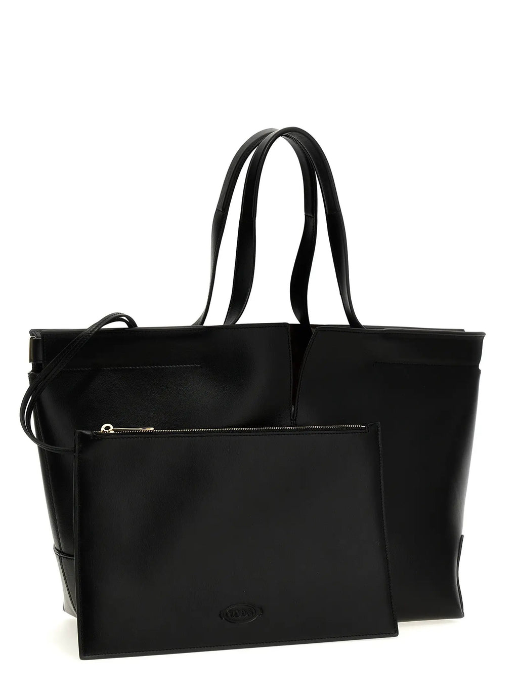 Tod's Black Calfskin Tote Bag
