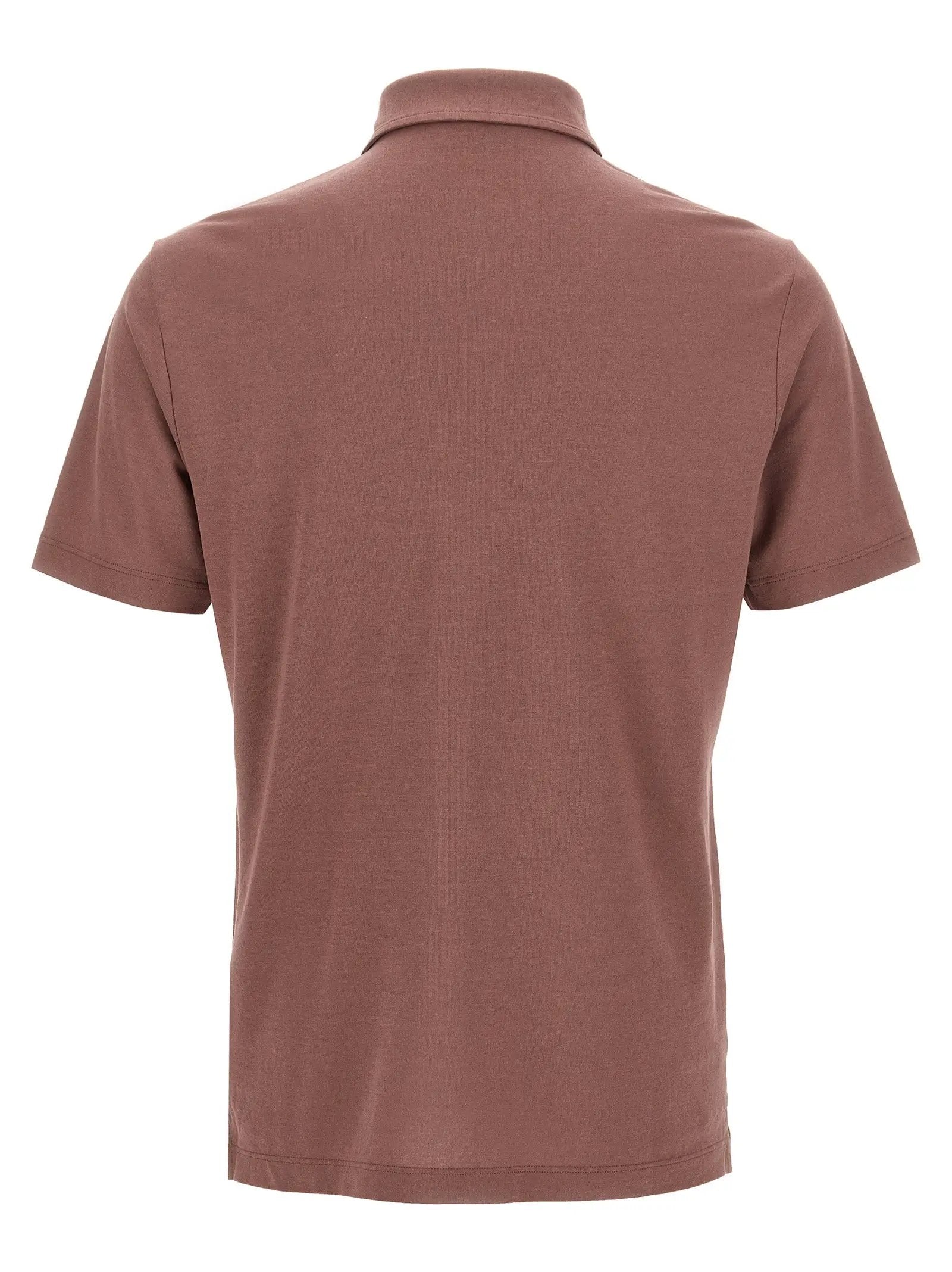 ZANONE Brown Cotton Polo Shirt