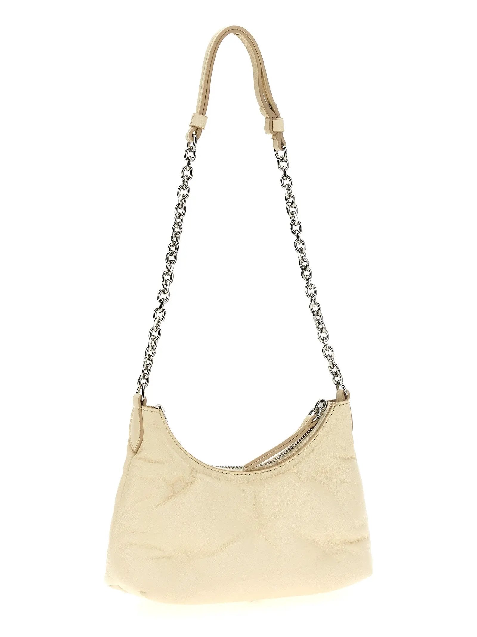 Maison Margiela White Lamb Leather Shoulder Bag