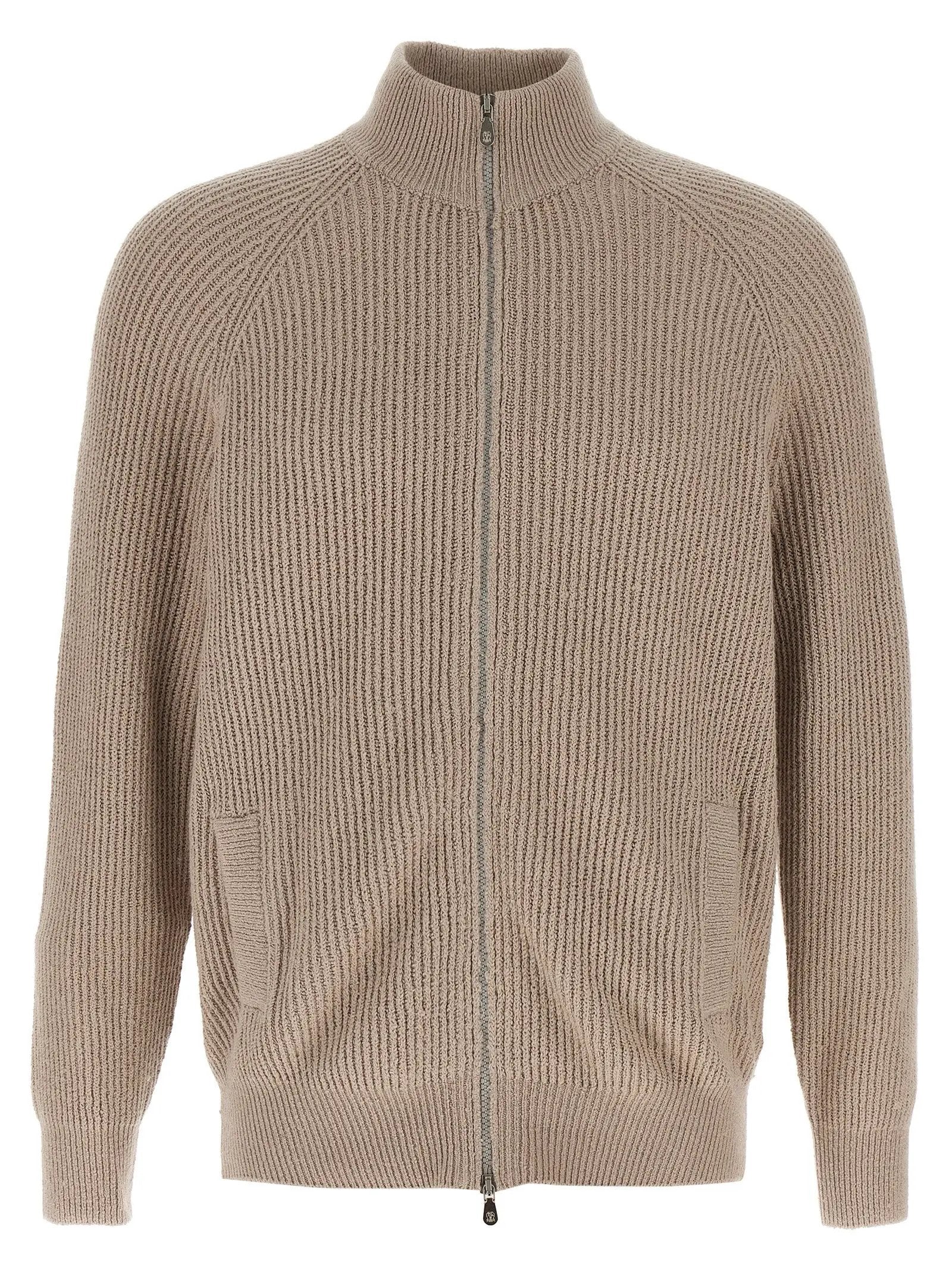 Brunello Cucinelli Beige Cotton Cardigan