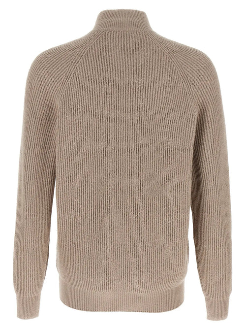 Brunello Cucinelli Cardigan en coton beige