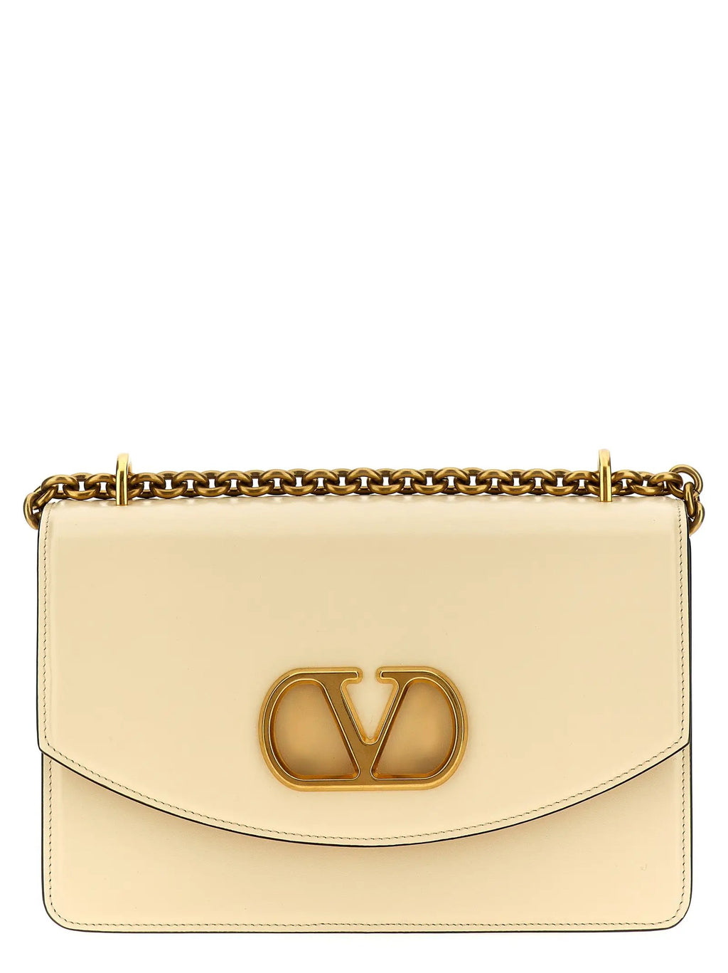 Valentino Garavani White Calfskin Shoulder Bag