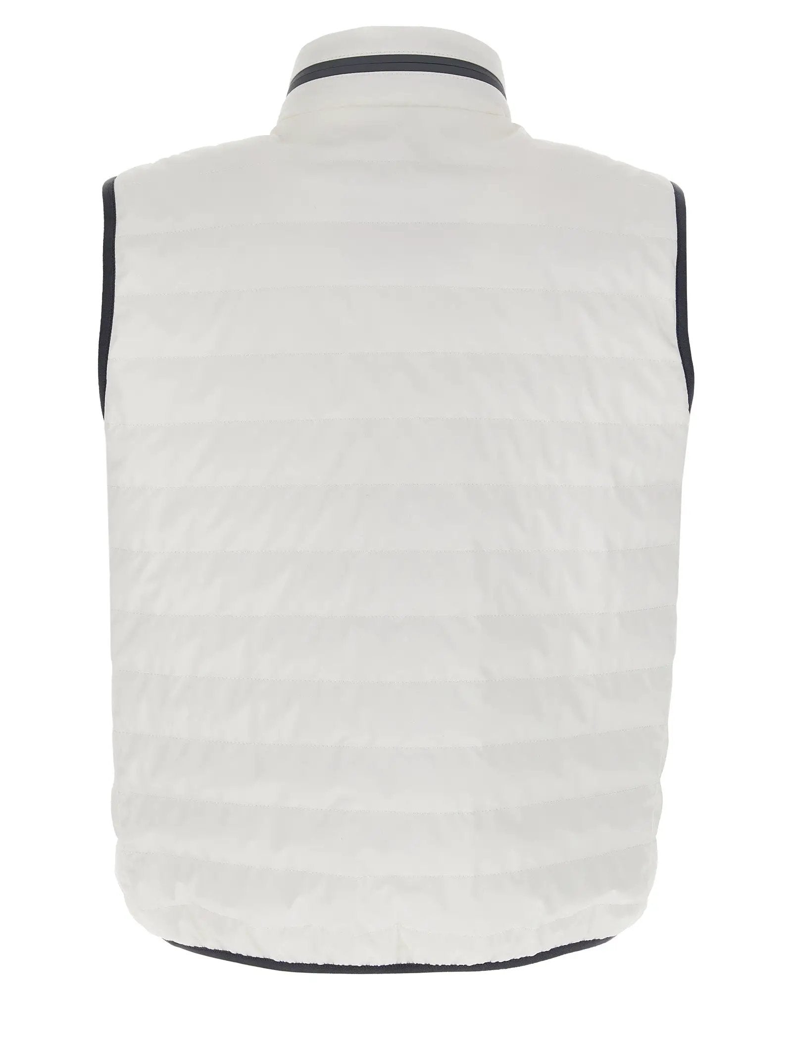 Brunello Cucinelli White Polyamide Sleeveless Jacket