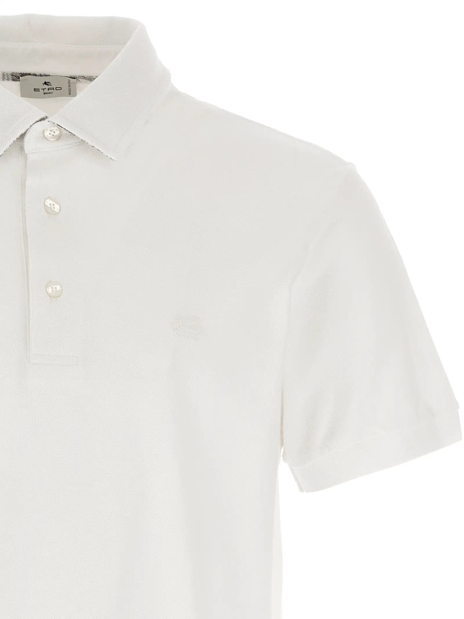 Etro White Cotton Polo Shirt