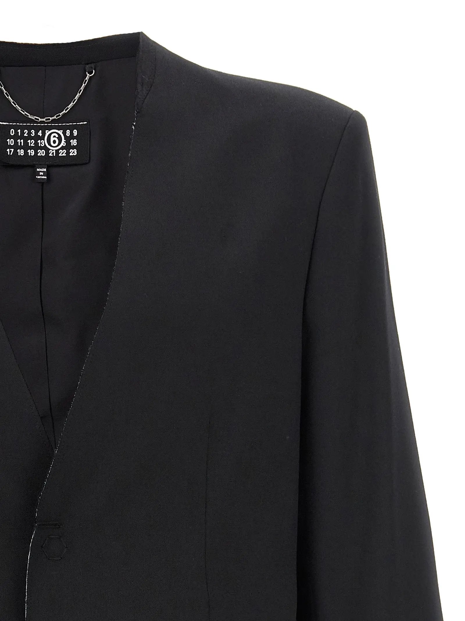 MM6 Maison Margiela Black Polyester Blazer