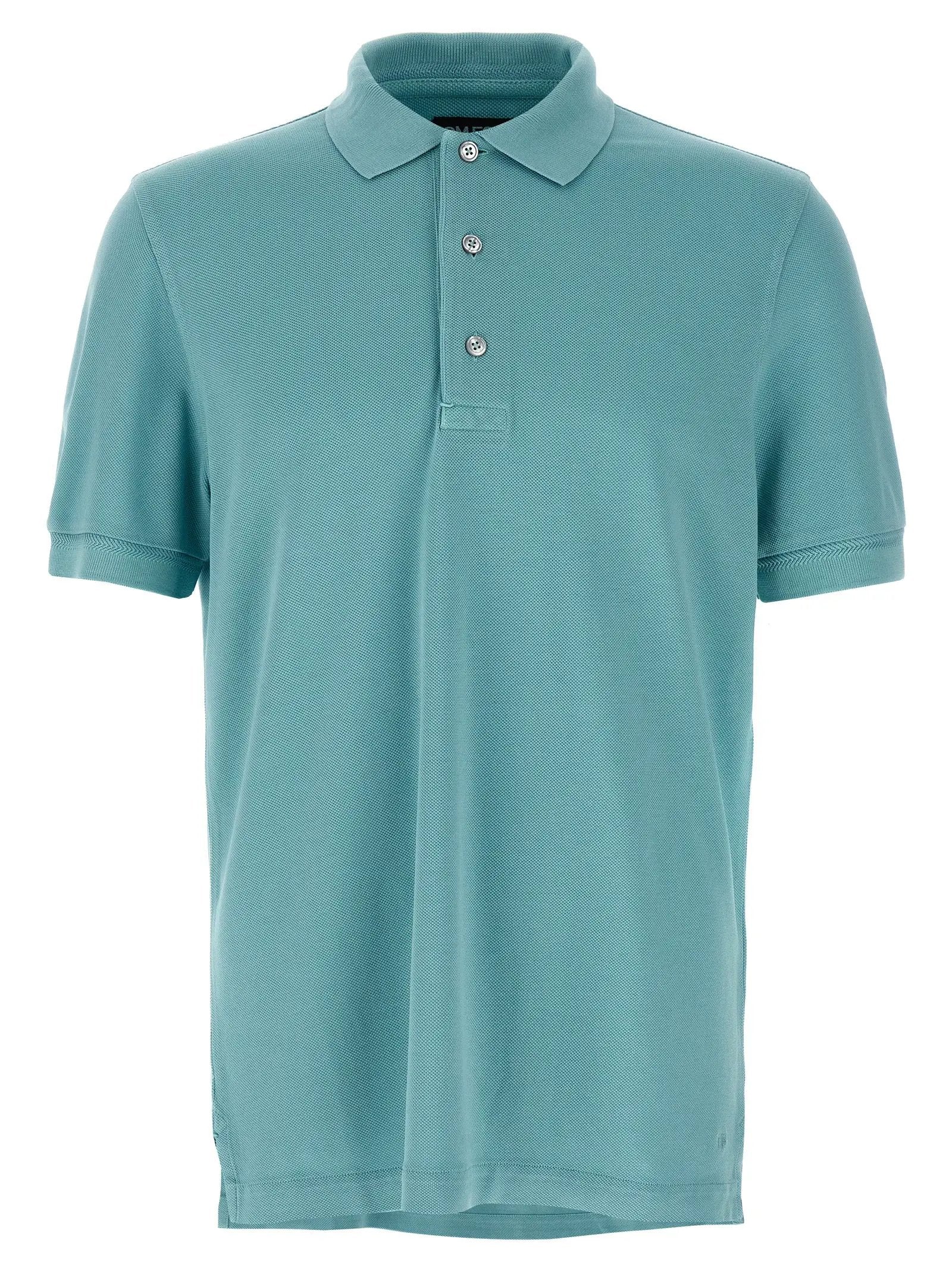 Tom Ford Blue Cotton Polo Shirt