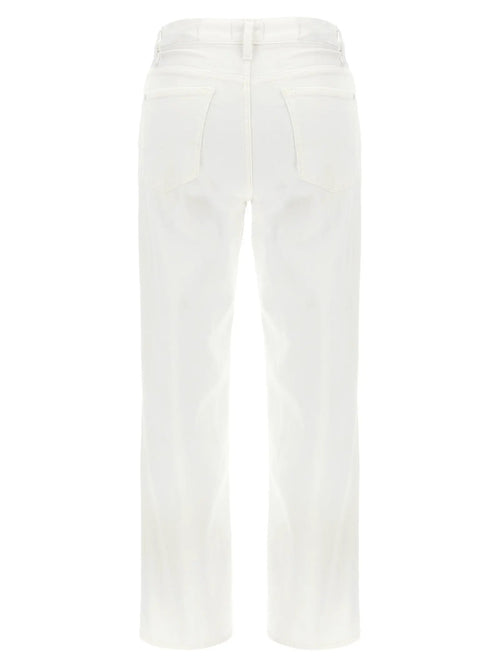 Jean taille haute en coton blanc 7 For All Mankind