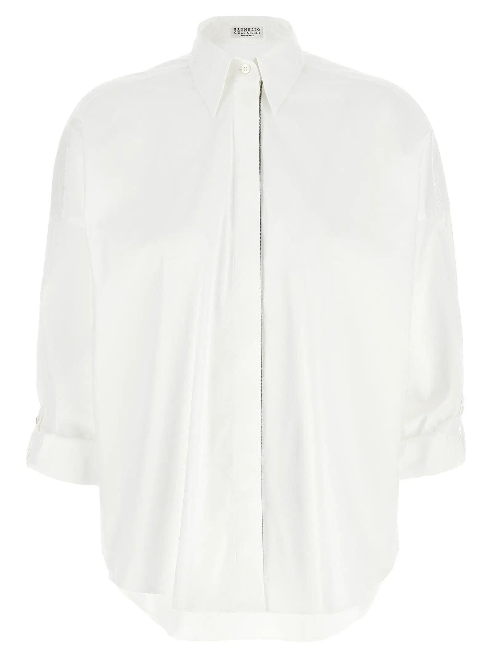 Brunello Cucinelli White Cotton Blouse
