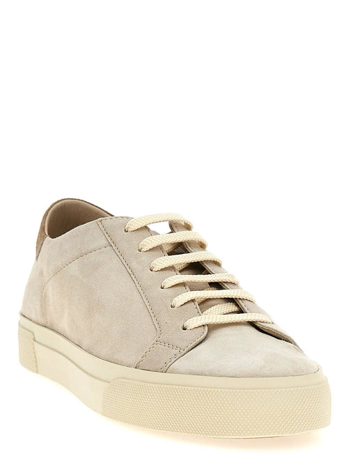 Baskets basses Brunello Cucinelli en cuir de veau beige