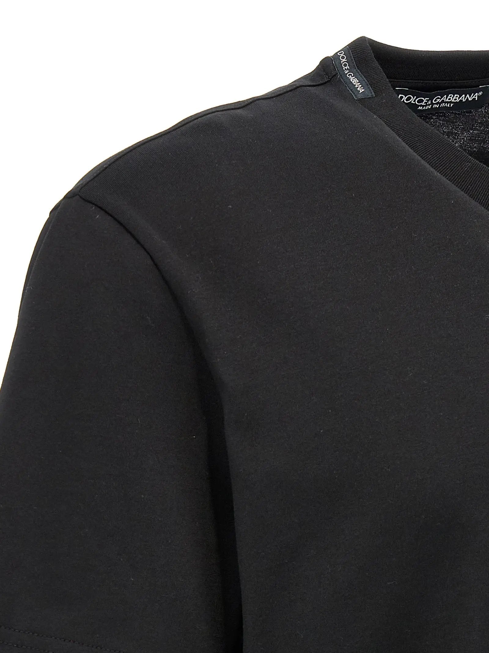T-shirt en coton noir Dolce &amp; Gabbana