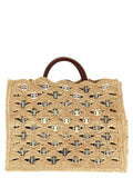 Paco Rabanne Beige Raffia Handbag