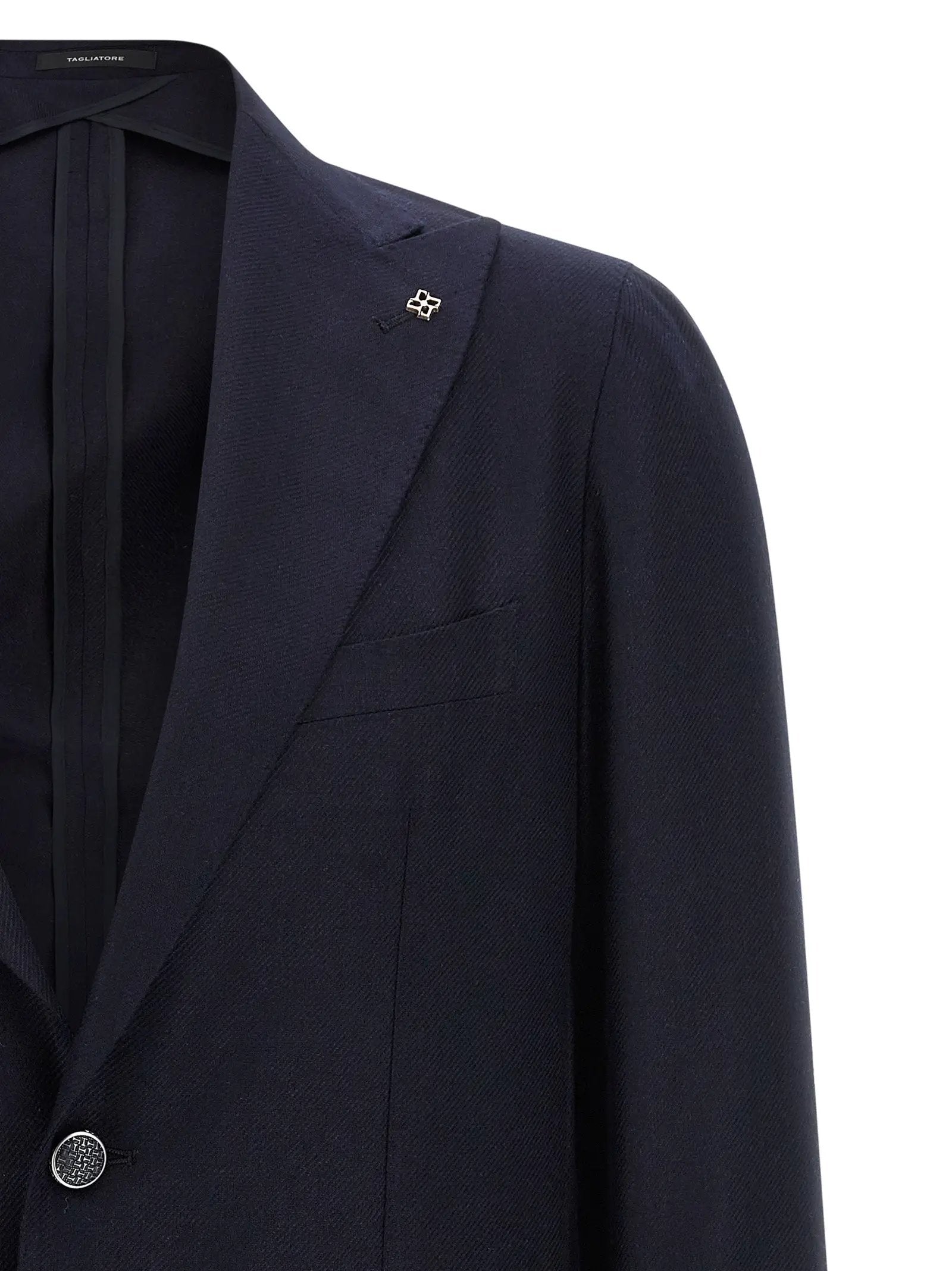 Tagliatore Blue Silk Blazer