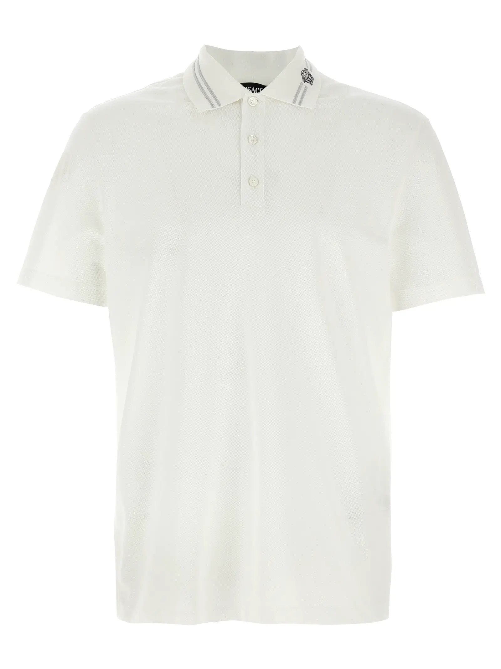Polo Versace en coton blanc