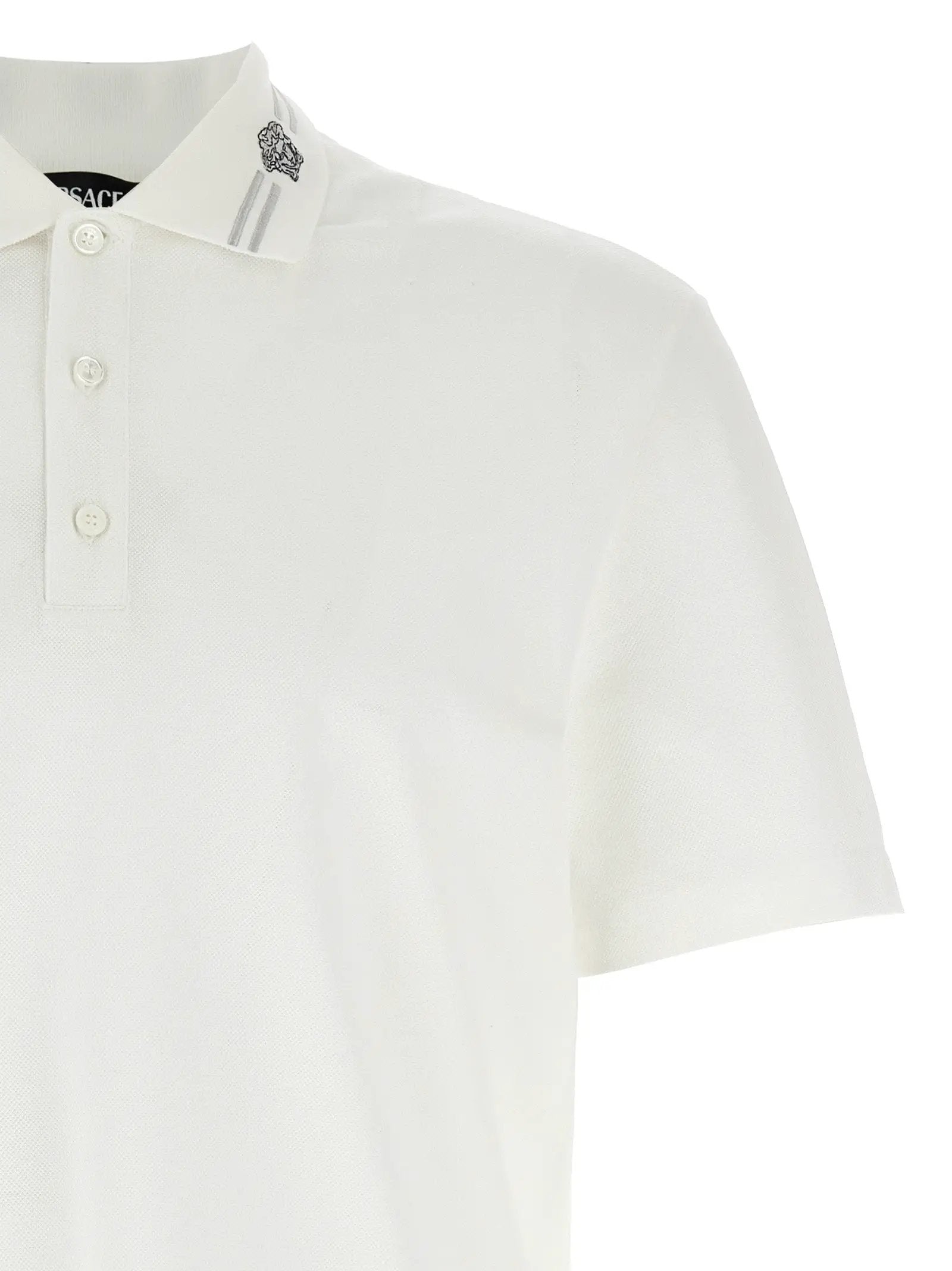 Polo Versace en coton blanc