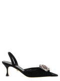 MACH & MACH Black Polyamide Mid Heel Pumps