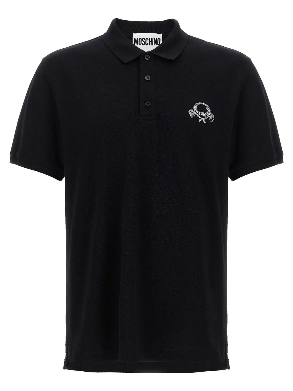 Moschino Black Cotton Polo Shirt