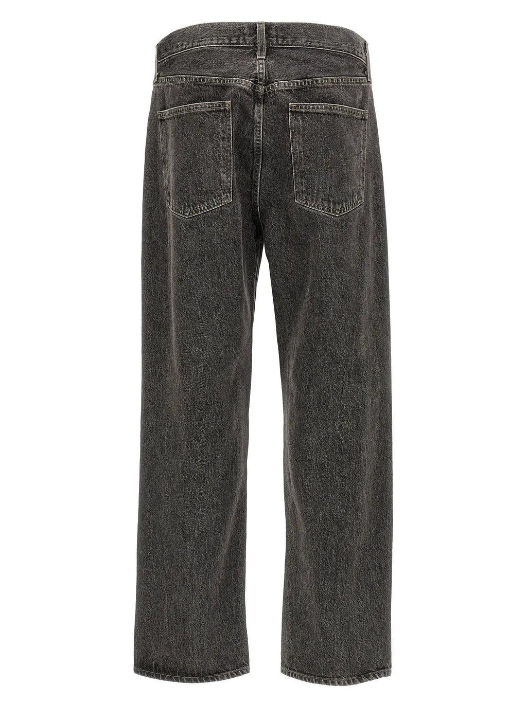 Agolde Gray Cotton Straight-Leg Jeans