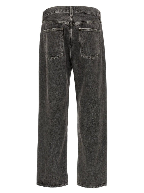 Jean droit en coton gris Agolde
