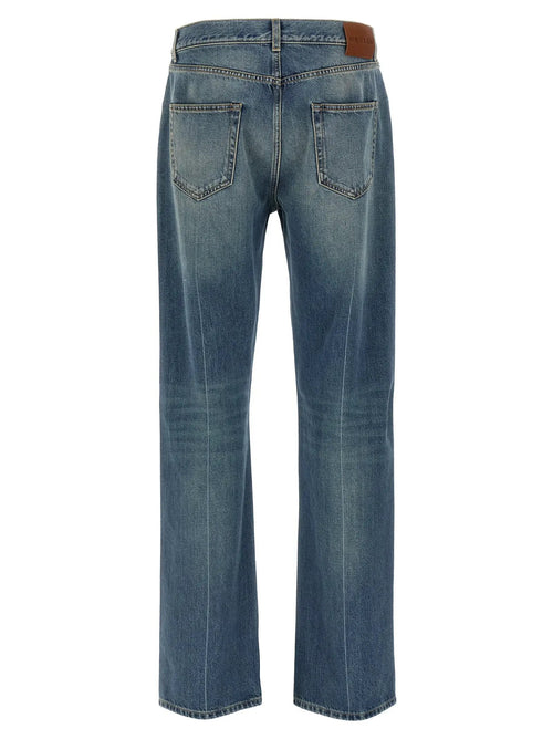 Jean droit en coton bleu Alexander McQueen