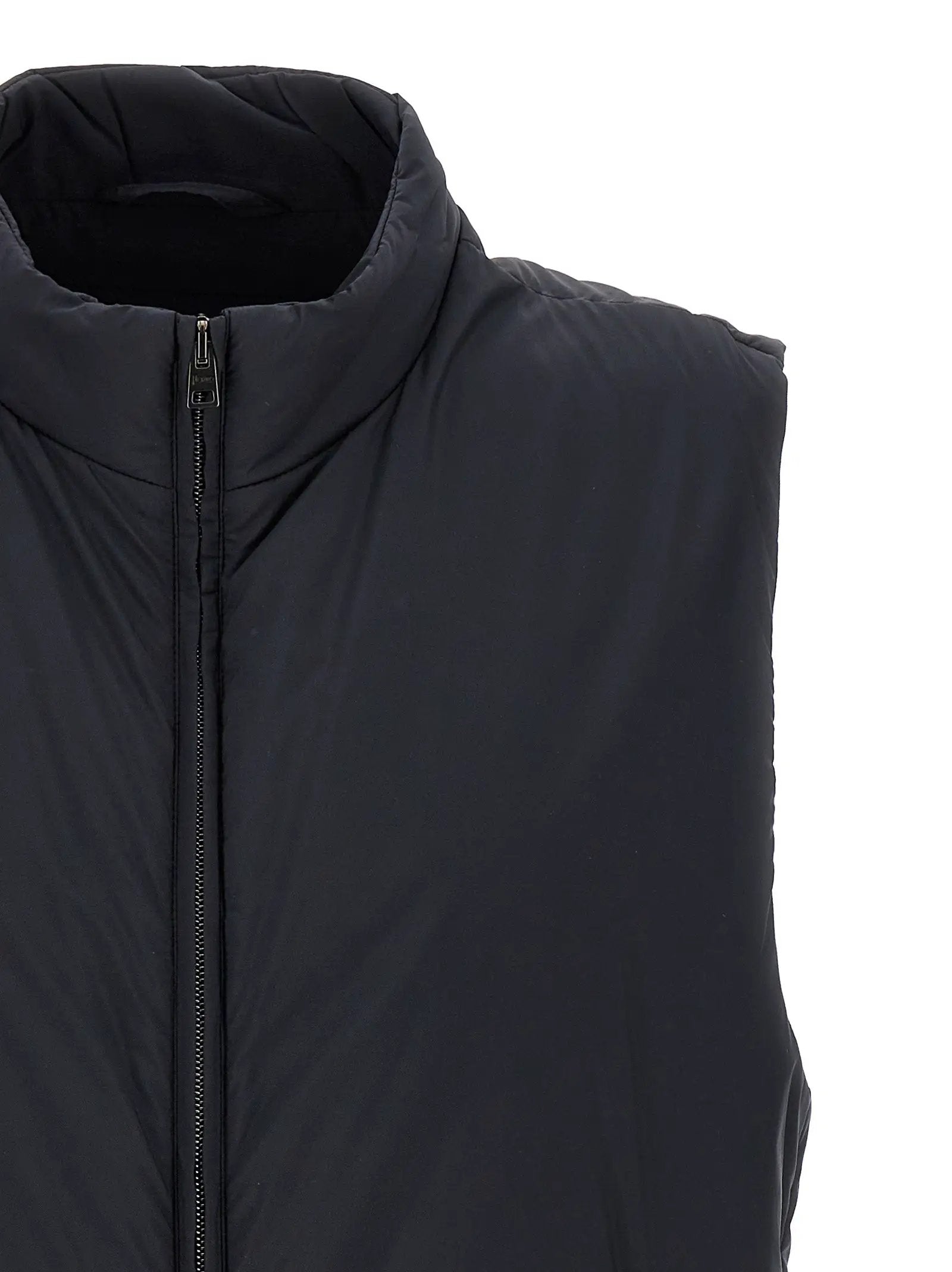 Herno Black Polyamide Sleeveless Jacket