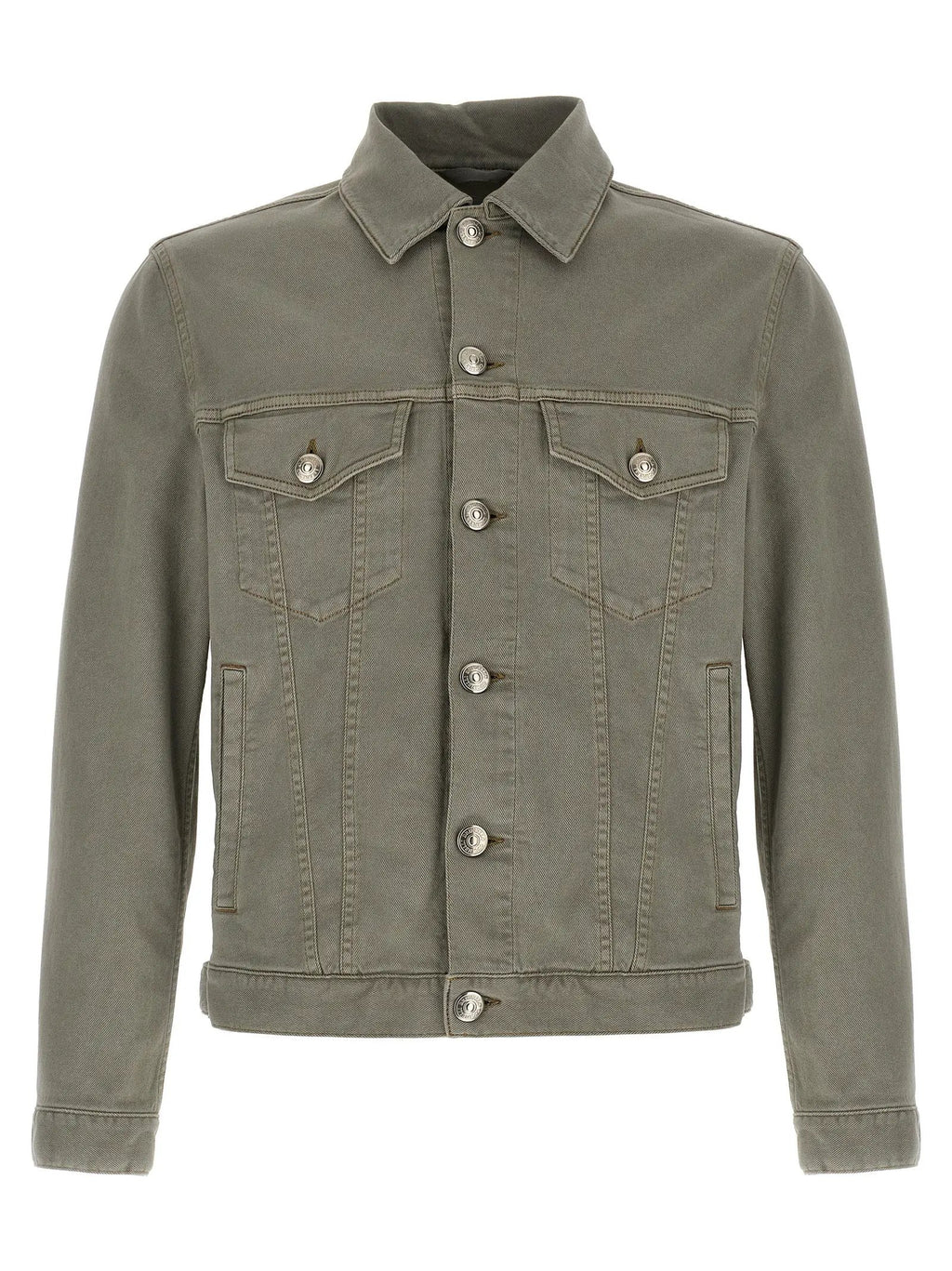 Brunello Cucinelli Gray Cotton Denim Jacket
