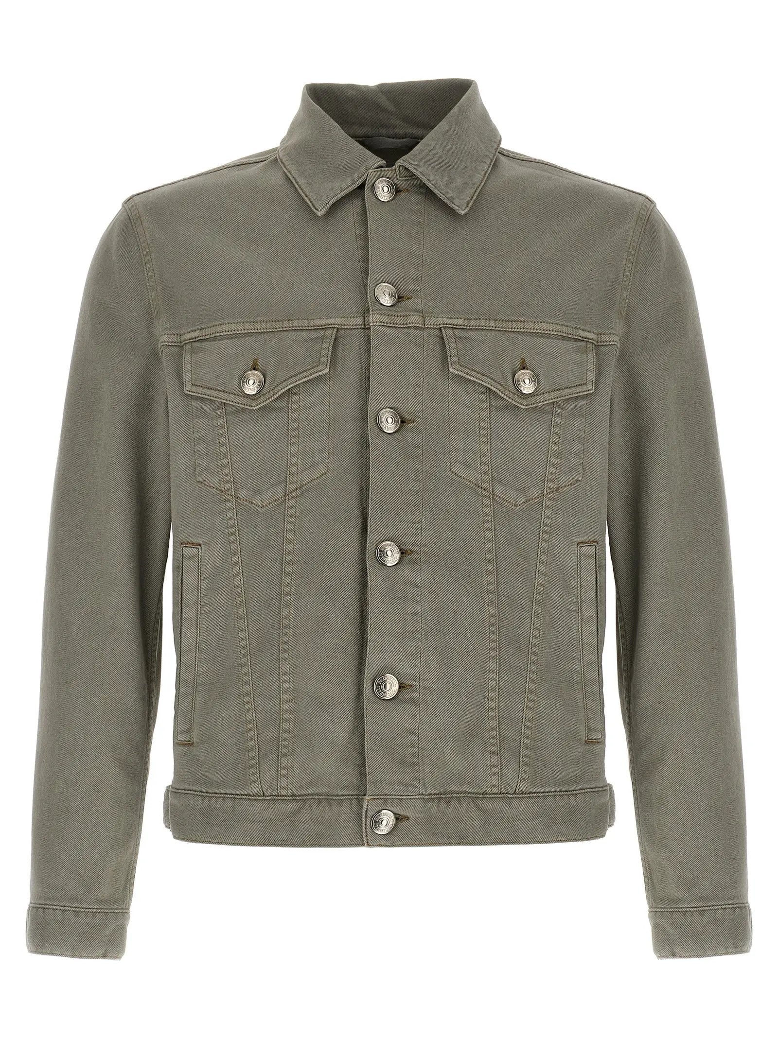 Brunello Cucinelli Gray Cotton Denim Jacket