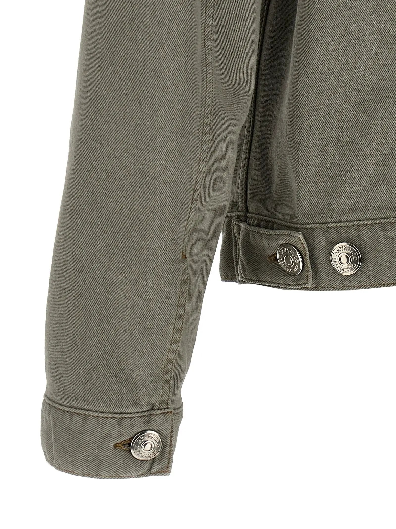 Brunello Cucinelli Gray Cotton Denim Jacket