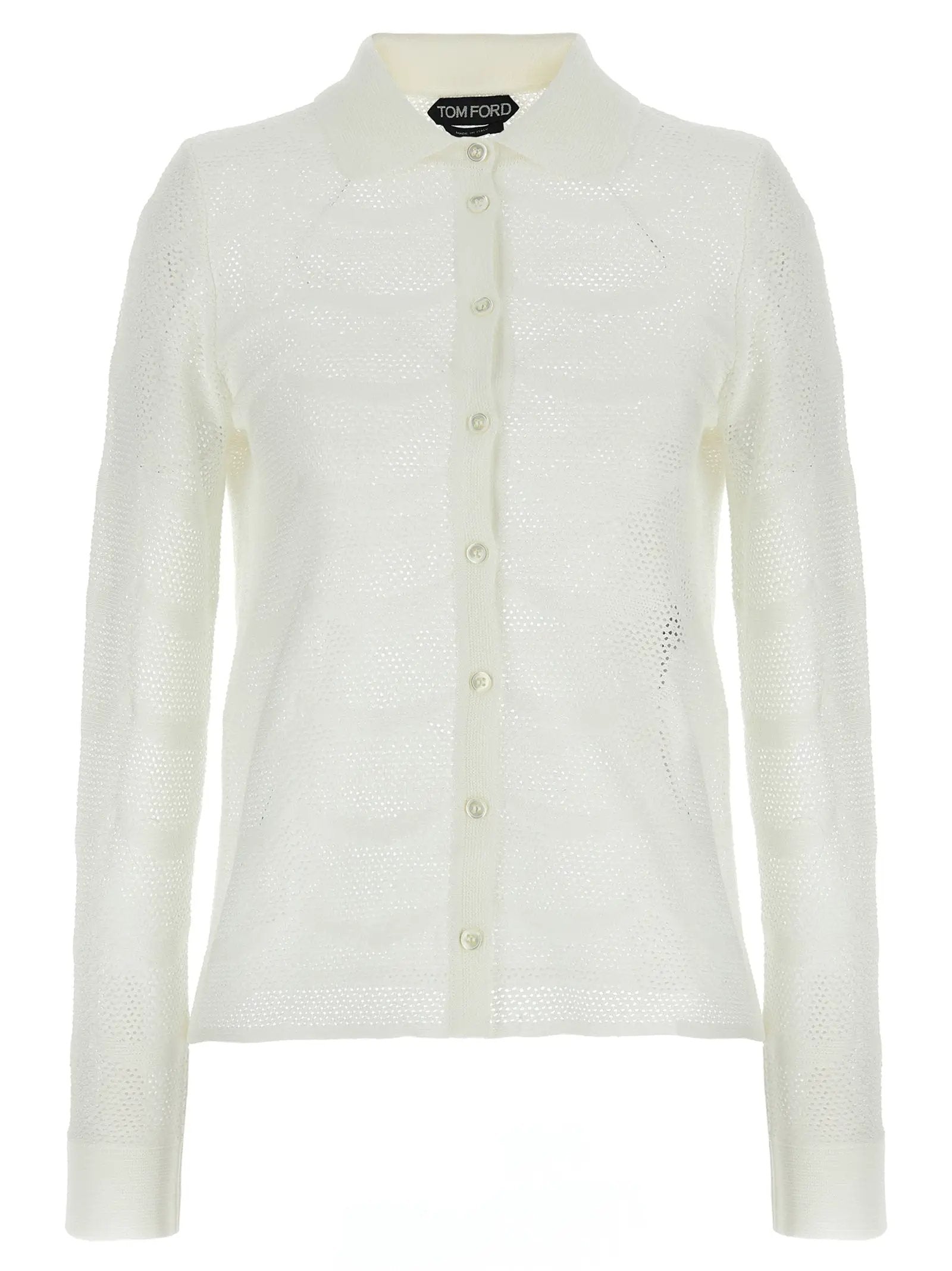 Tom Ford White Cotton Cardigan