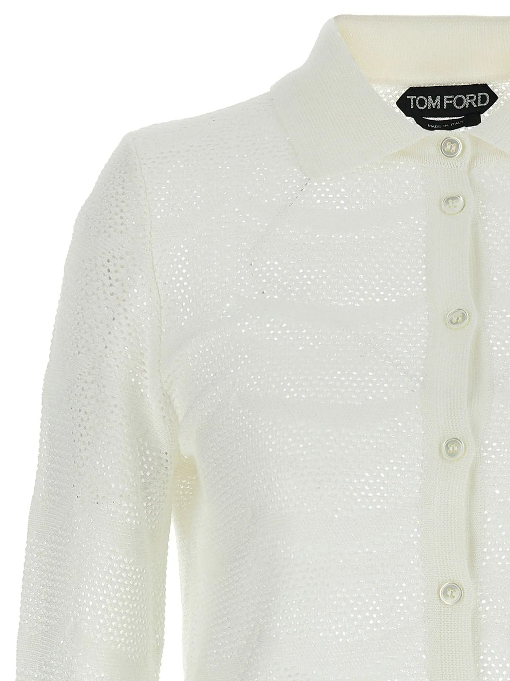 Tom Ford White Cotton Cardigan