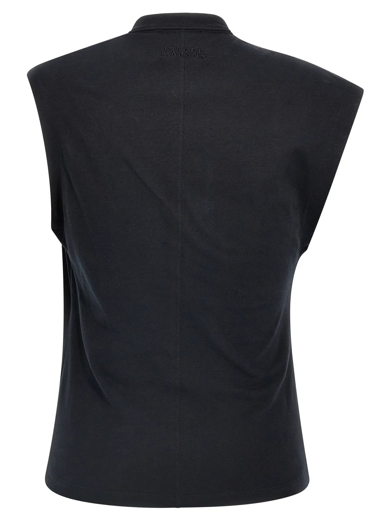 Isabel Marant Black Cotton Sleeveles T-Shirt