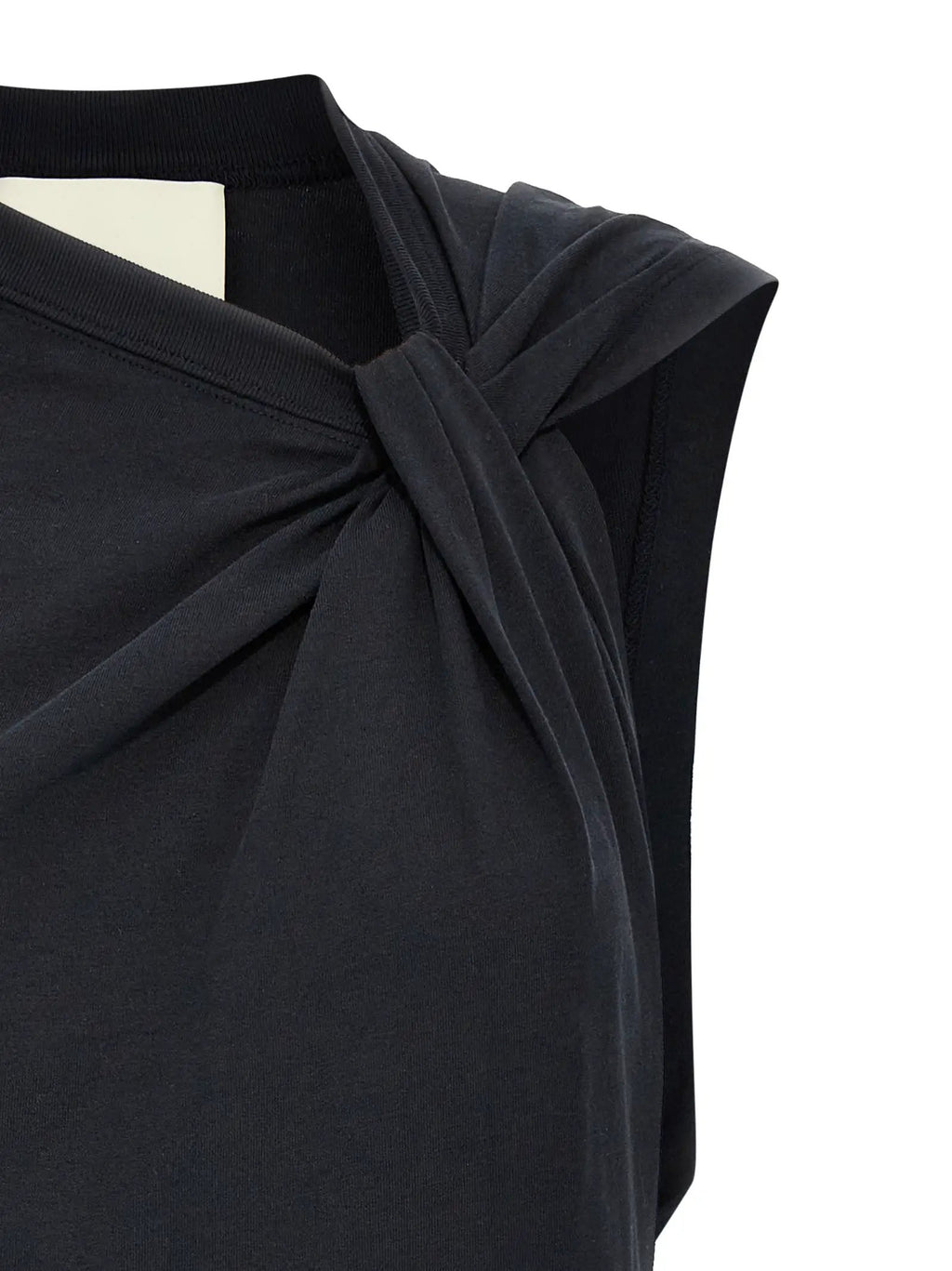 Isabel Marant Black Cotton Sleeveles T-Shirt