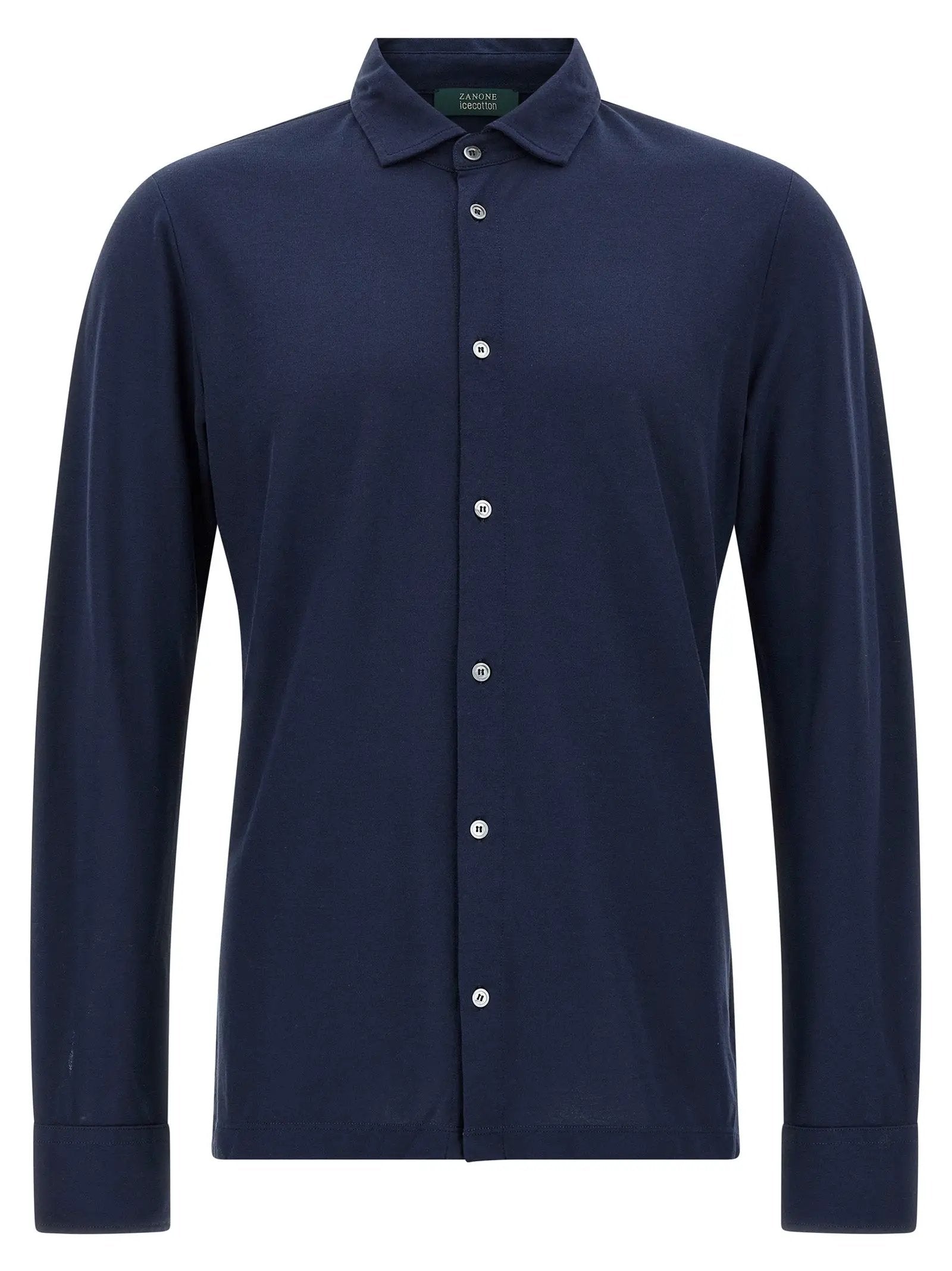 ZANONE Blue Cotton Blouse