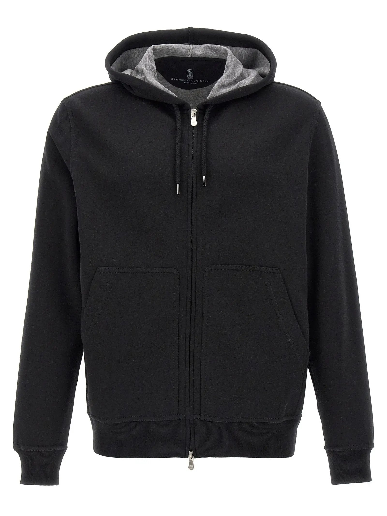 Brunello Cucinelli Black Cotton Sweatshirt
